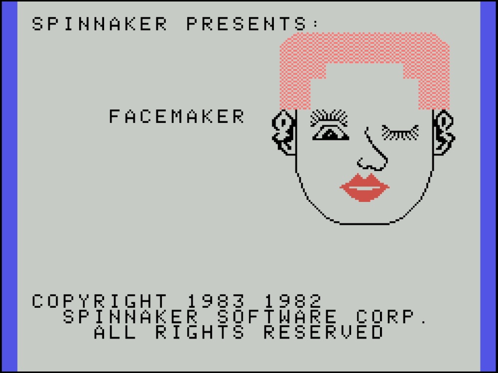 Title Screen of Facemaker for Colecovision